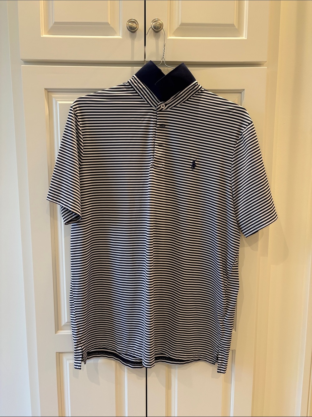 Polo by Ralph Lauren Navy and White Striped Polo Shirt